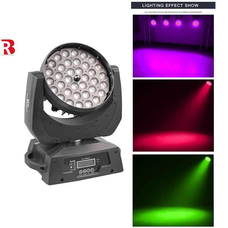 DMX512 LED Moving Head 36*10W RGBW ZOOM And BEAM Beeye Stage Light For DJ