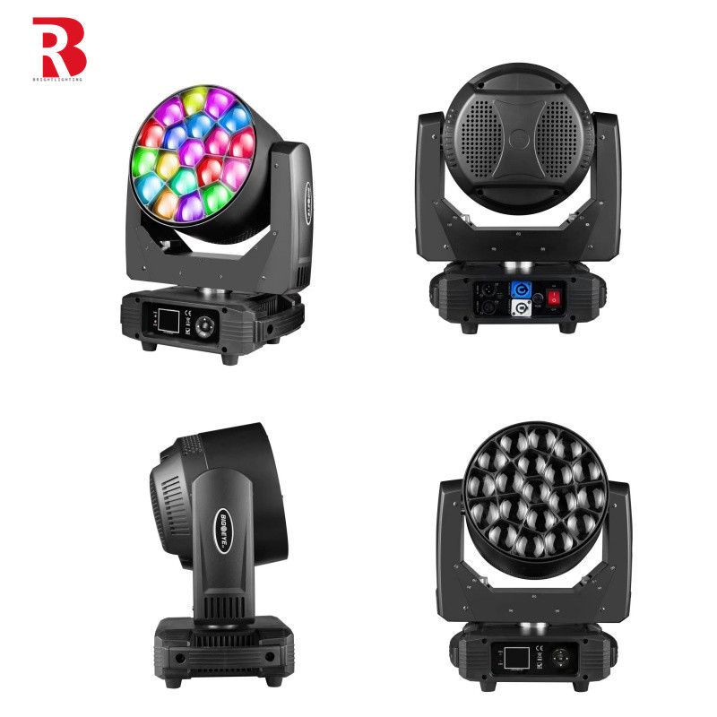 19 Pieces 15W Moving Head Stage Light For Dynamic Lighting Effects In Black