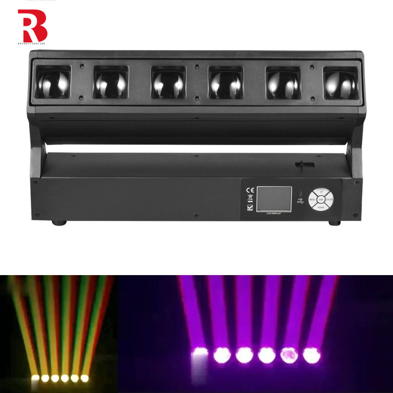 DMX Controlled RGBW 4in1 Moving Head Light LED 6*40W For Professional Stage Lighting