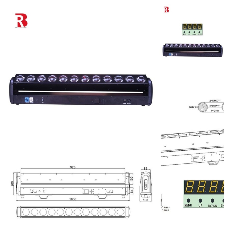 New 12x30w Led Bar Moving Head Light Zoom Matrix Dj Stage Effect Wash Beam