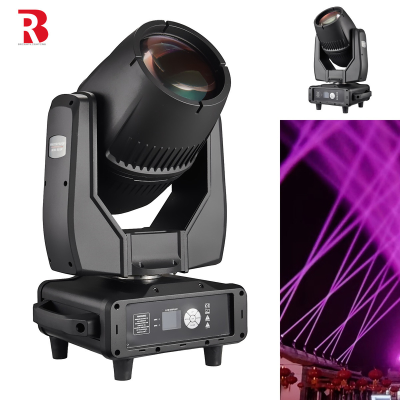 Waterproof IP65 380W Mini DMX Rotating Beam Moving Head Light For Outdoor Stage Concert