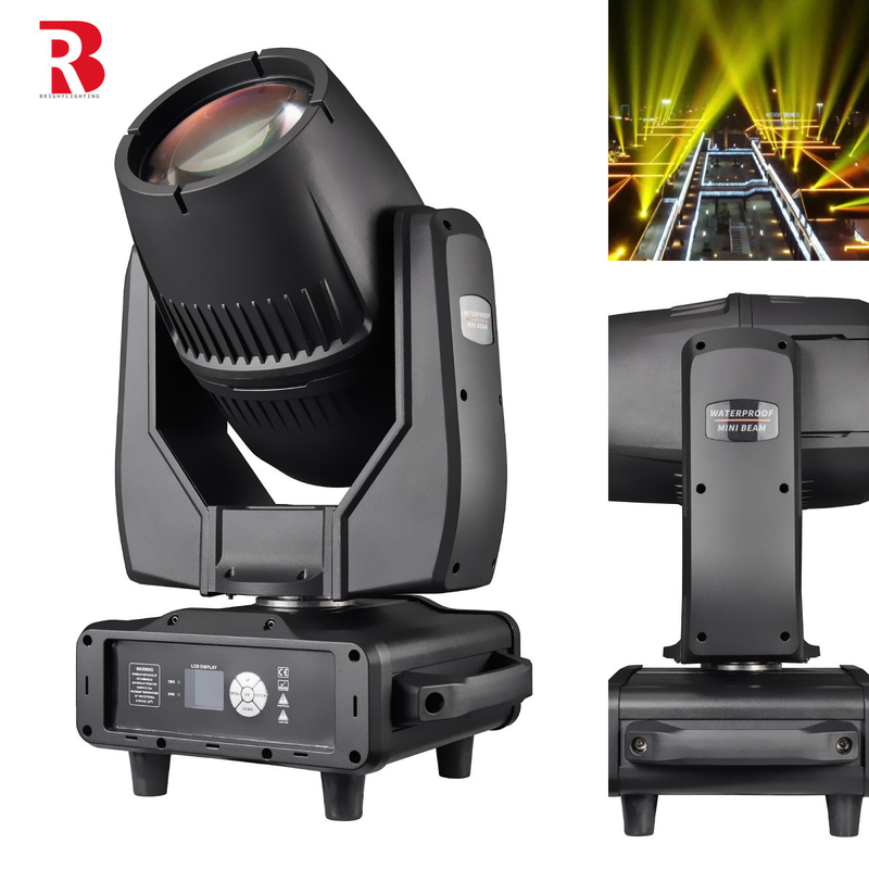 Waterproof IP65 380W Mini DMX Rotating Beam Moving Head Light For Outdoor Stage Concert