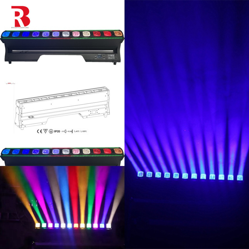 RGBW 4in1 12*40W DMX Pixel Bar Beam Zoom Wall Wash LED Moving Head Light