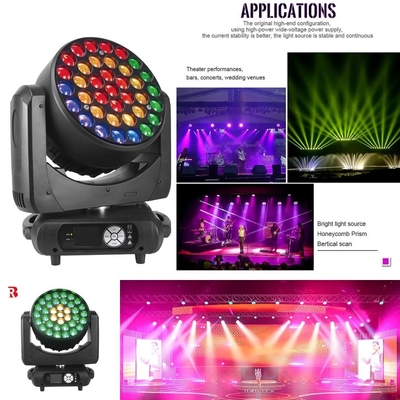 Bee Eye Moving Head Light RGBW Beam 37*15w Zoom Disc DMX Wash Stage Light