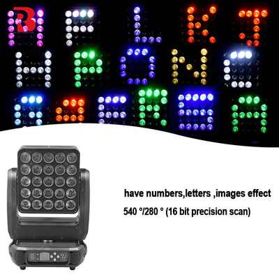 15W LED 5*5 Matrix 25 Pcs RGBW 4-in-1 LED Stage Light Moving Head Light