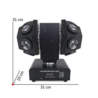 Double Beam Moving Head Light Twins Arm 12pcs With Red + Green Laser